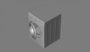 CINEMA 4DでモデリングされたCGの洗濯機